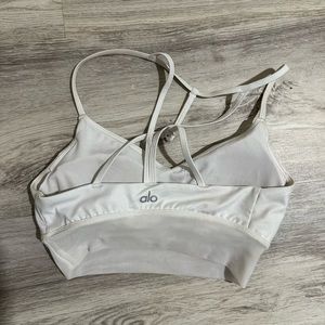 Alo white sports bra